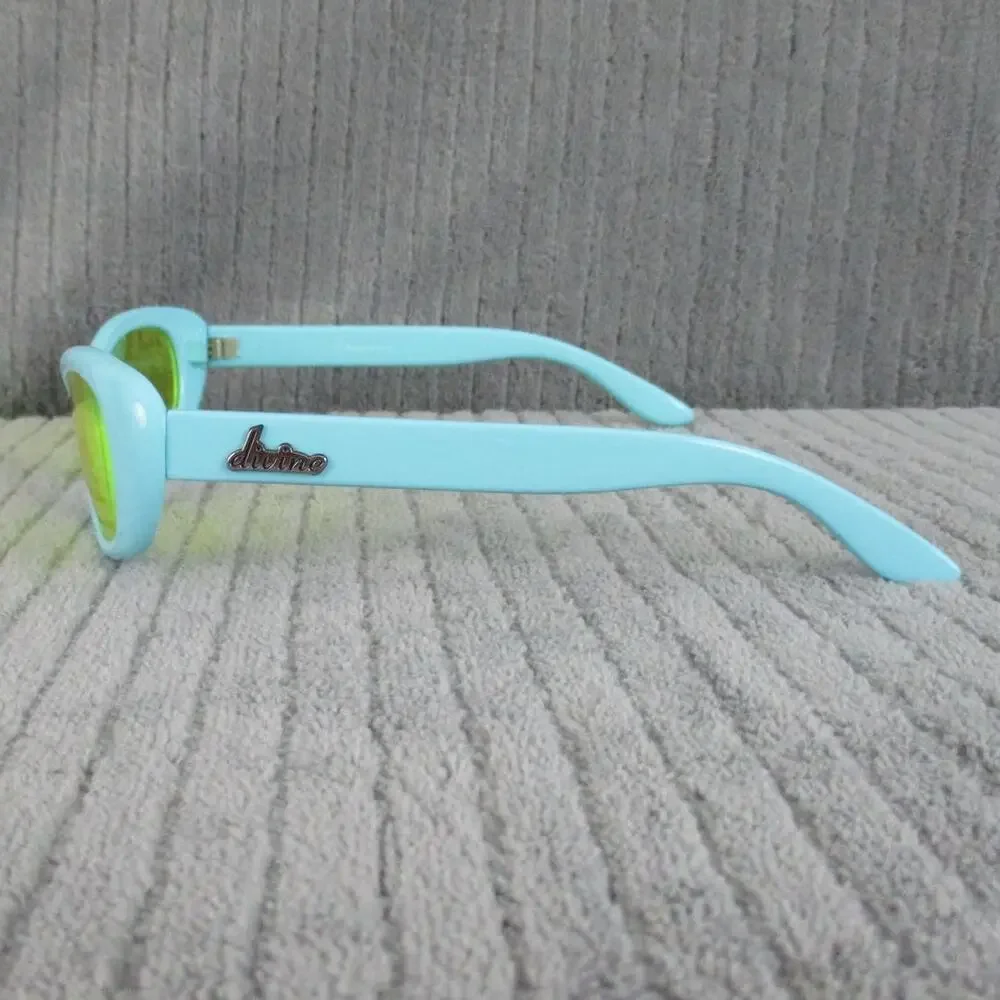 New Divine Eyewear Medusa Light Blue/Clear Yellow Sunglasses Women's NWT